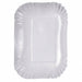 Piatto fondo rettangolare bianco in cartone laminato - 15 cm x 12 cm x 2 cm - 2000 unità