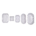Piatto fondo rettangolare bianco in cartone laminato - 15 cm x 12 cm x 2 cm - 2000 unità