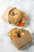 Confezione in cartone kraft per bagel con interno bianco - 12 cm x 4 cm x 12 cm - 1000 unità