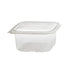 Vaschetta rettangolare in PP adatta al microonde con coperchio incernierato - 375 ml - 12,1 cm x 10 cm x 3,4 cm - 600 unità