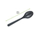 Cucchiaio in plastica PS nera «Lux» - 18 cm - 1000 unità - dimensions