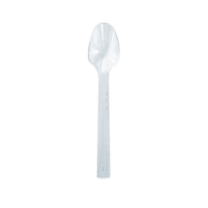 Cucchiaino in plastica PS trasparente imbustato singolarmente «Firstclass» - 15,5 cm - 1000 unità