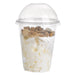 Coppetta da dessert in plastica PET con coperchio a cupola con foro - 230 ml - Ø 7,8 cm - H 8,4 cm - 400 unità