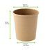 Contenitore in cartone kraft marrone per caldo e freddo - 490 ml - Ø 9,7 cm - H 9,8 cm - 500 unità - dimensions