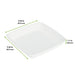 Insalatiera quadrata bianca in polpa di cellulosa senza coperchio - 1000 ml - 23,5 cm x 23,5 cm x 2,8 cm - 200 unità - Rif. 210APOUP1000