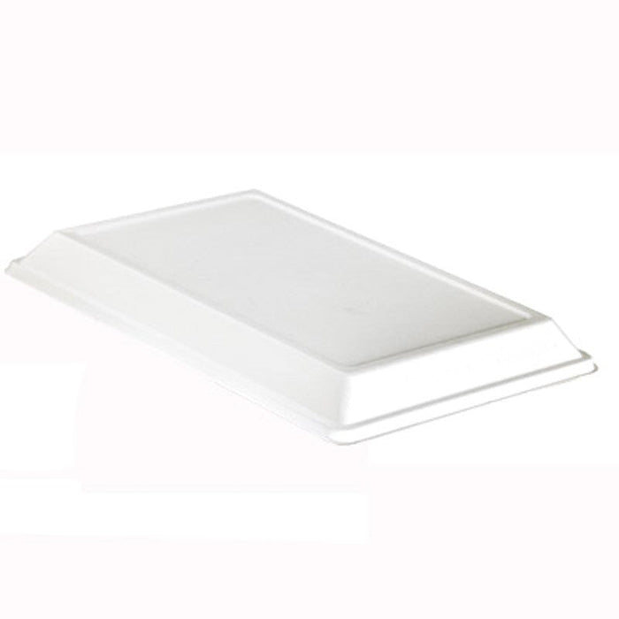 Vassoio pasto bianco in polpa di cellulosa a 3 scomparti - 40 cm x 28 cm x 2,8 cm - 100 unità
