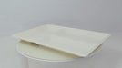 Vassoio pasto bianco in polpa di cellulosa a 3 scomparti - 40 cm x 28 cm x 2,8 cm - 100 unità