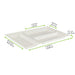 Vassoio pasto bianco in polpa di cellulosa a 3 scomparti - 40 cm x 28 cm x 2,8 cm - 100 unità - dimensions