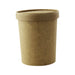 Contenitore in cartone kraft marrone per caldo e freddo con coperchio in cartone - 560 ml - Ø 9,7 cm - H 11,8 cm - 250 unità