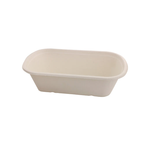 Contenitore rettangolare marrone in polpa di cellulosa - 750 ml - 22,9 cm x 13,4 cm x 4,4 cm - 250 unità