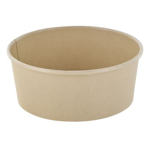 Insalatiera rotonda "Buckaty" in cartone di fibra di bambù senza plastica - 580 ml - Ø 15 cm - H 5 cm - 360 unità
