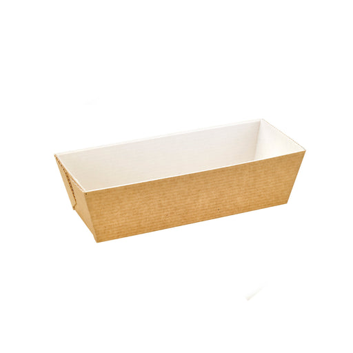 Stampo da forno rettangolare in cartone microflute - 20,8 cm x 8,4 cm x 5,5 cm - 180 unità