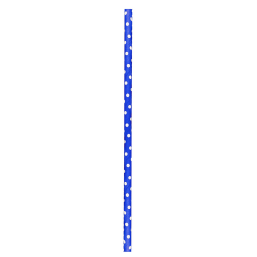 Cannuccia in carta a pois blu - Ø 0,6 cm - H 19,7 cm - 3000 unità