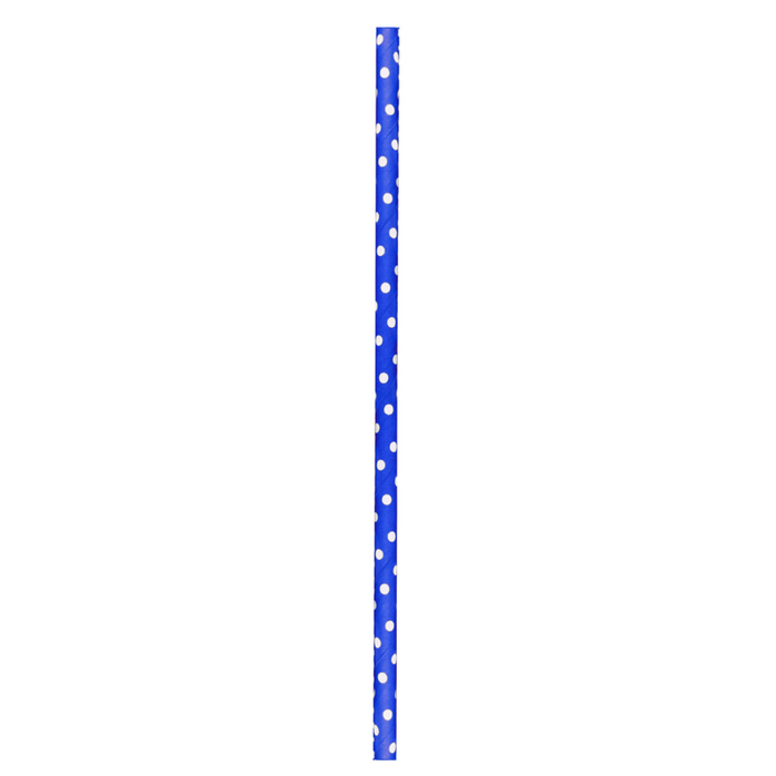 Cannuccia in carta a pois blu - Ø 0,6 cm - H 19,7 cm - 3000 unità