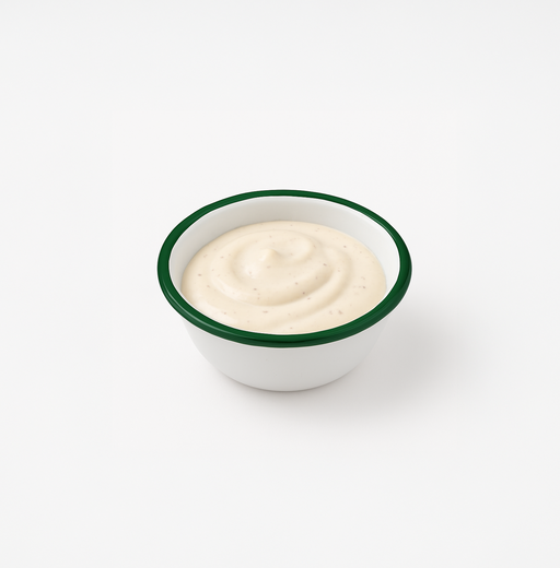 Ciotola fonda a bordi dritti in acciaio smaltato bianco con bordo verde "Enamel" - 300 ml - Ø 11,5 cm - H 5 cm - 12 unità