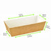 Stampo da forno rettangolare in cartone microflute - 20,6 cm x 9,6 cm x 5,5 cm - 270 unità