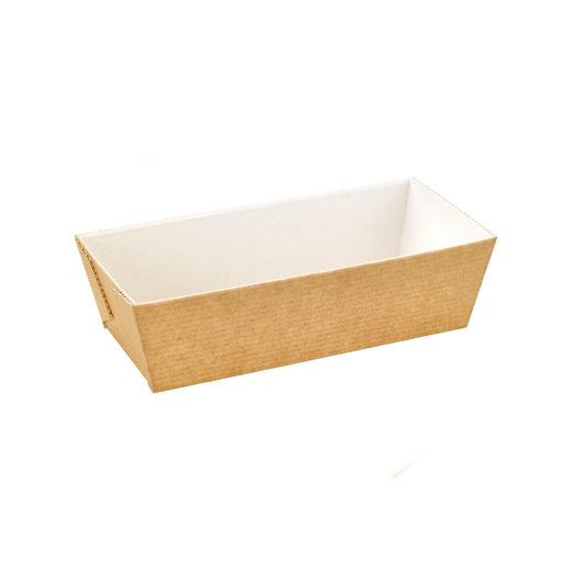 Stampo da forno rettangolare in cartone microflute - 20,6 cm x 9,6 cm x 5,5 cm - 270 unità