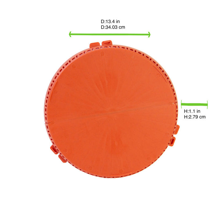 Scatola per pizza rotonda riutilizzabile - Ø 34 cm - H 2,8 cm - 12 unità - dimensions