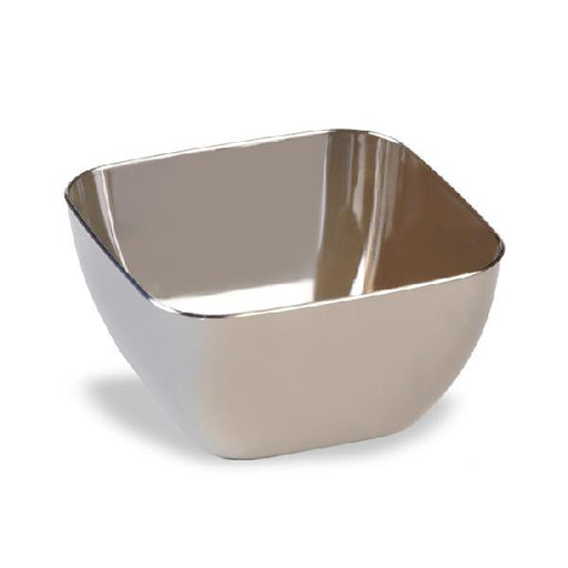 Contenitore finger food quadrato in plastica PS argentata «Loucy» - 500 unità